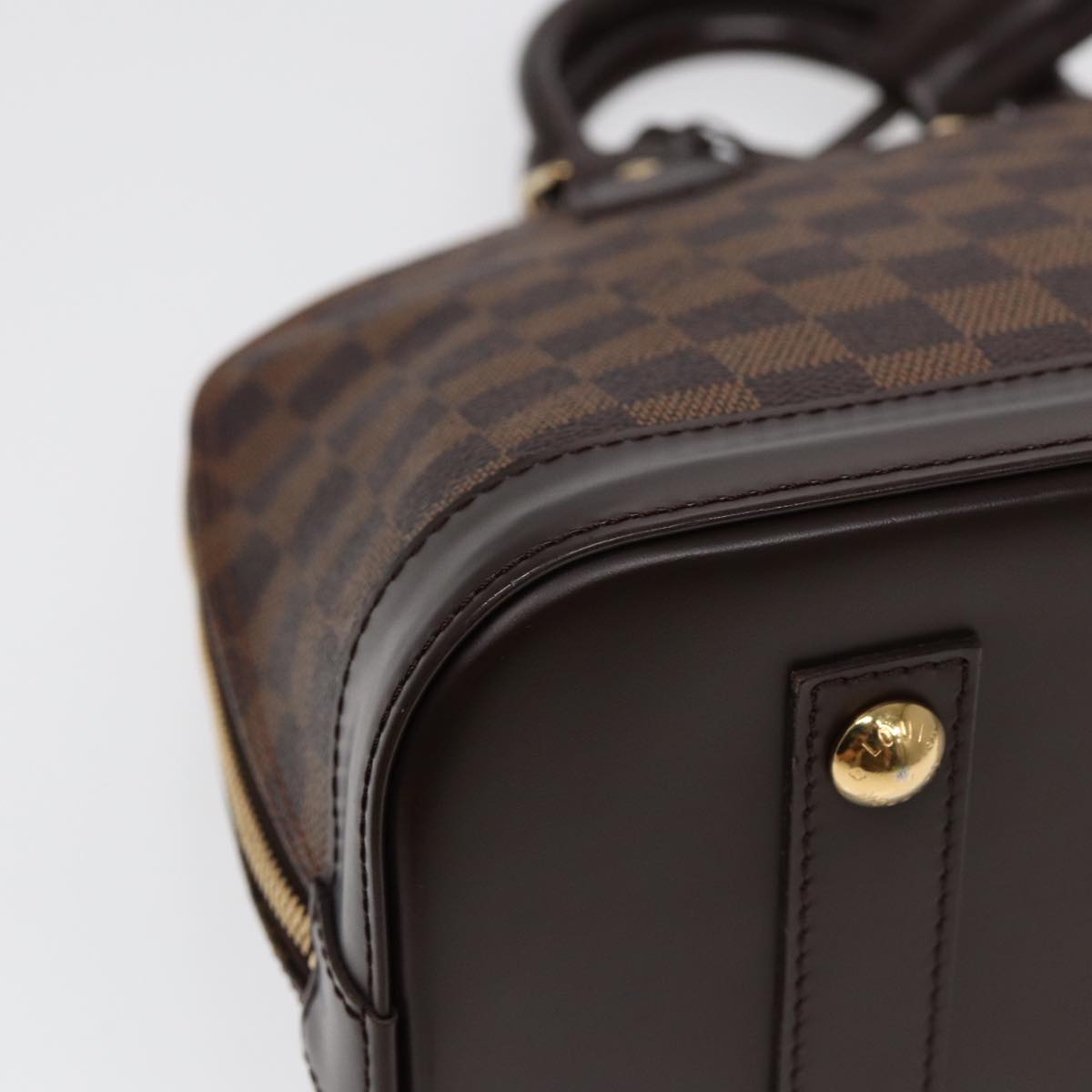 Louis Vuitton Alma Brown Canvas Handbag (Pre-Owned)