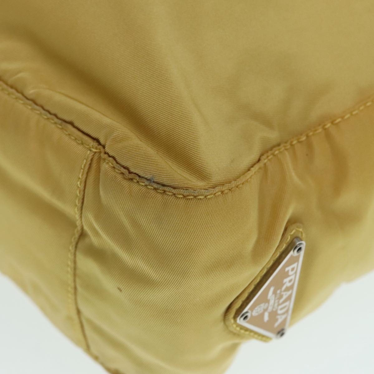 Prada Tessuto Yellow Synthetic Handbag (Pre-Owned)