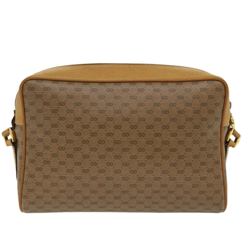 Gucci Web Beige Canvas Shoulder Bag (Pre-Owned)