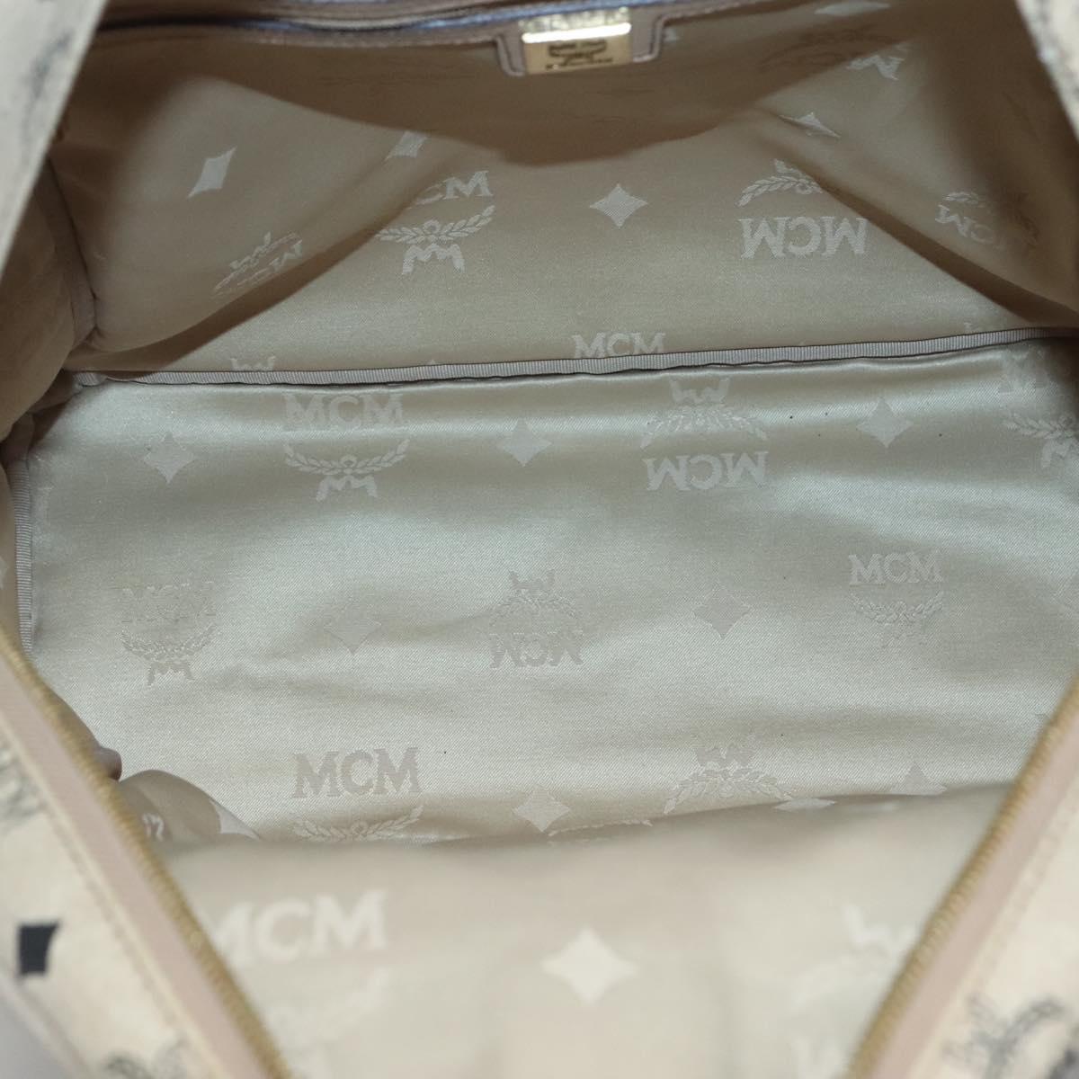 MCM Visetos Beige Canvas Backpack Bag (Pre-Owned)