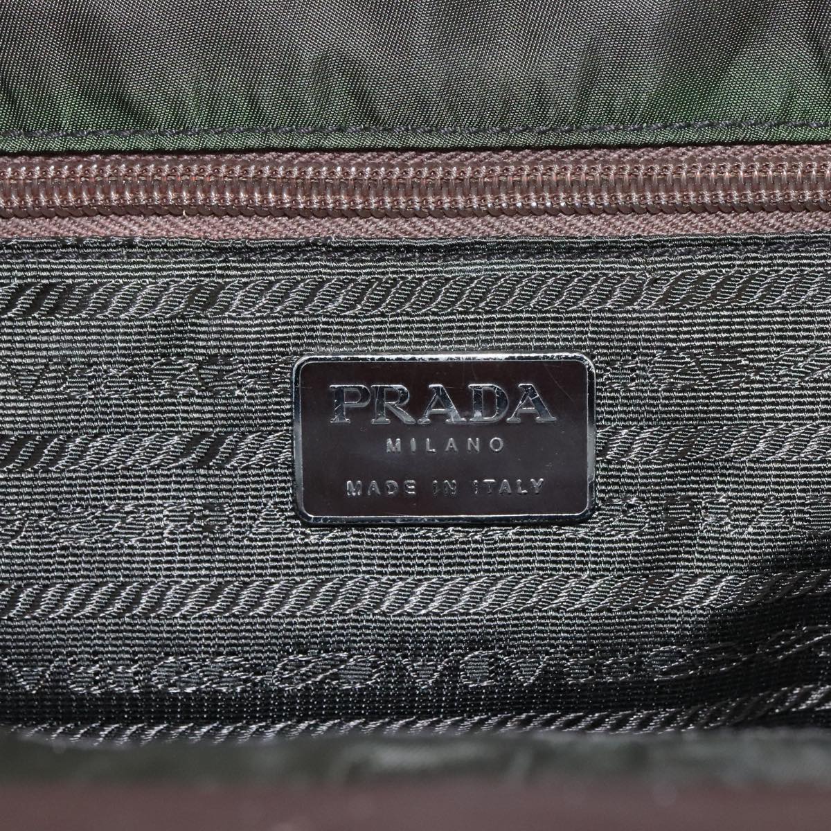 Prada Khaki Synthetic Shoulder Bag (Pre-Owned)
