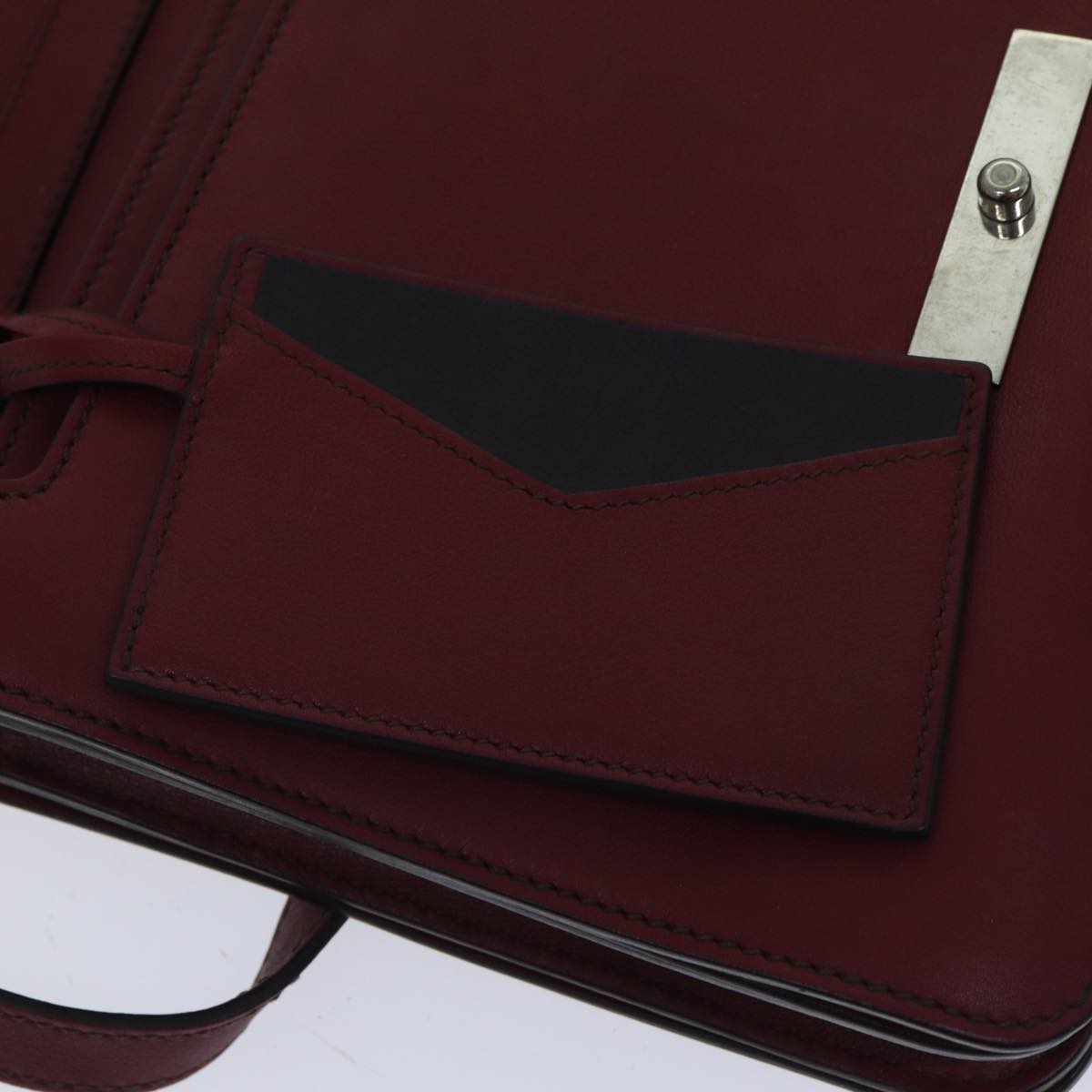 Cartier Burgundy Leather Shoulder Bag (Pre-Owned)