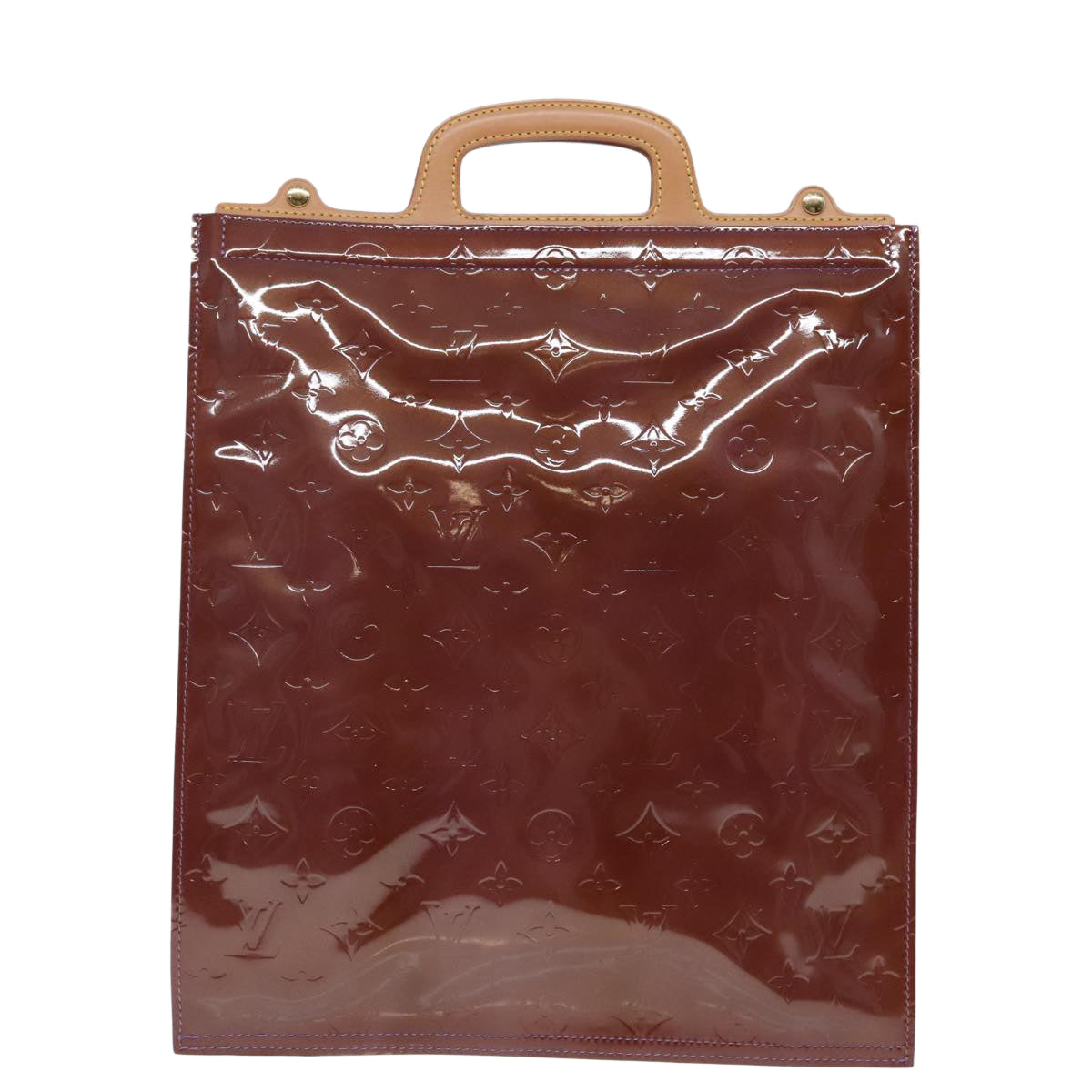 Louis Vuitton Stanton Purple Patent Leather Tote Bag (Pre-Owned)