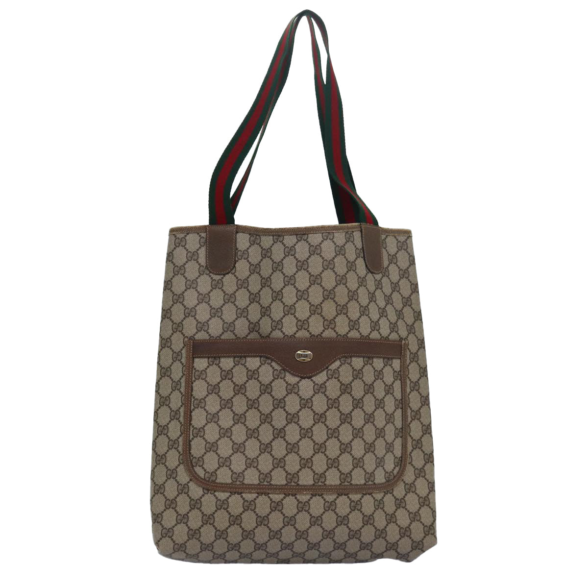 Gucci Sherry Beige Canvas Tote Bag (Pre-Owned)