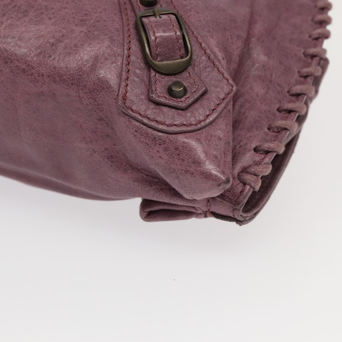 Balenciaga City Purple Leather Shoulder Bag (Pre-Owned)