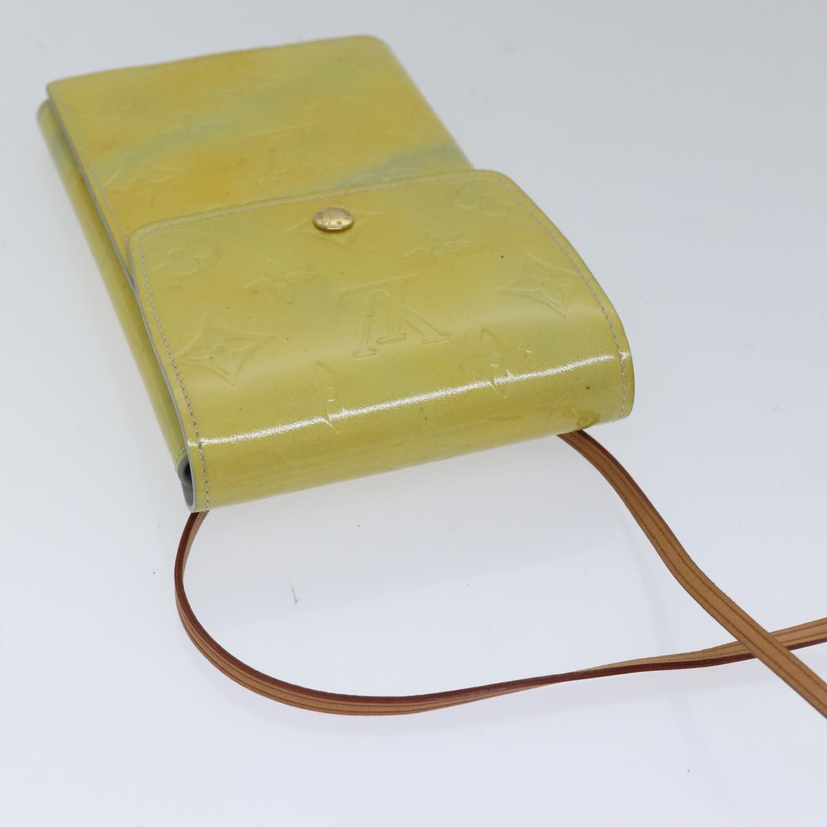 Louis Vuitton Walker Yellow Patent Leather Clutch Bag (Pre-Owned)
