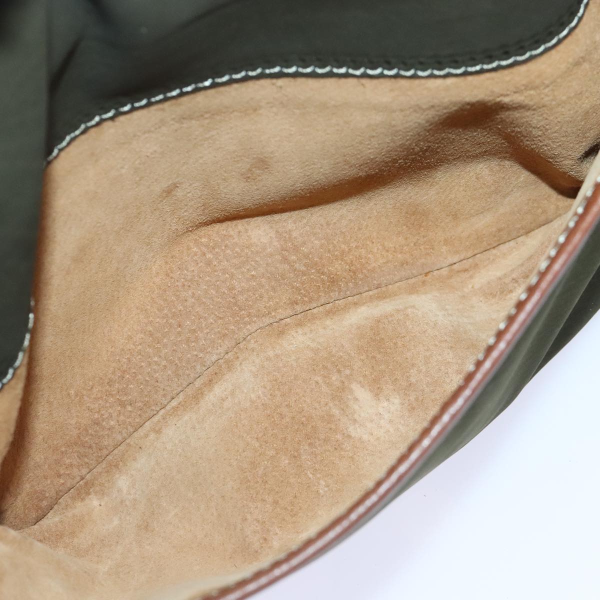Bally Khaki Suede Shoulder Bag (Pre-Owned)