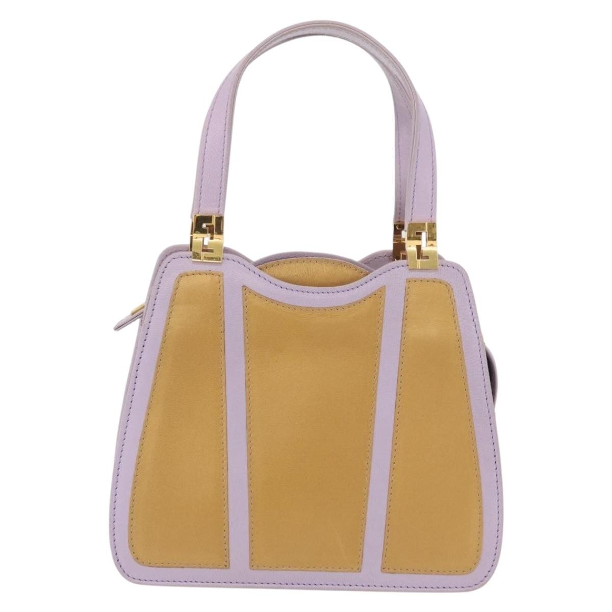 Fendi Handbag Cuir Purple Leather Handbag (Pre-Owned)