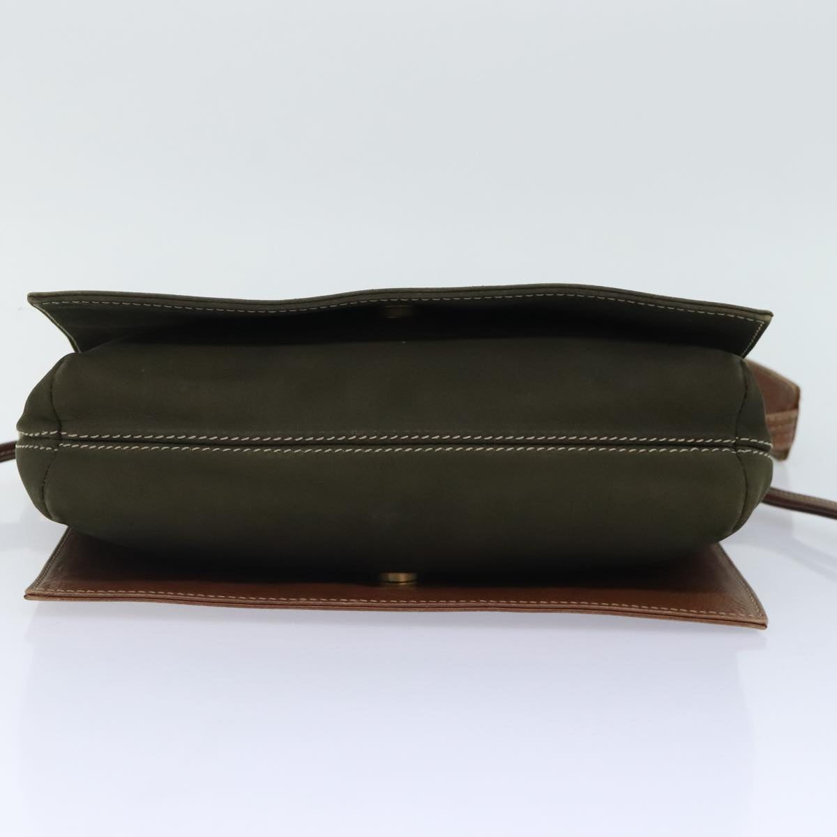 Bally Khaki Suede Shoulder Bag (Pre-Owned)
