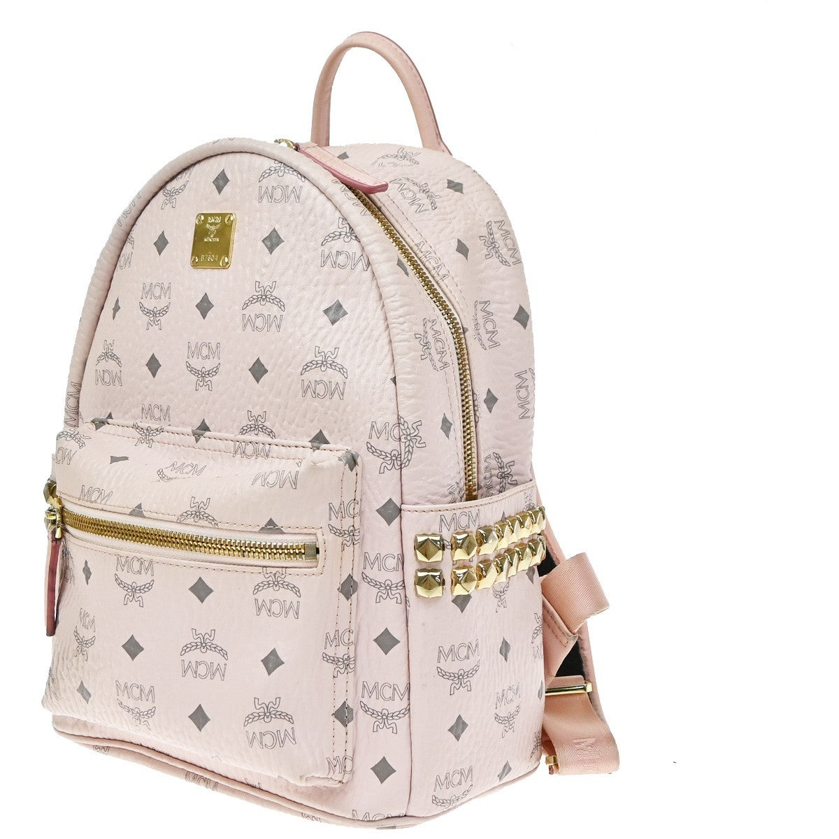 MCM Vintage Vicetos Leather Pink Leather Shoulder Bag Bag (Pre-Owned)