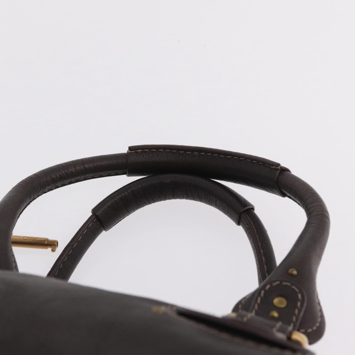 Chloe Paddington Lock Leather Brown Leather Handbag (Pre-Owned)