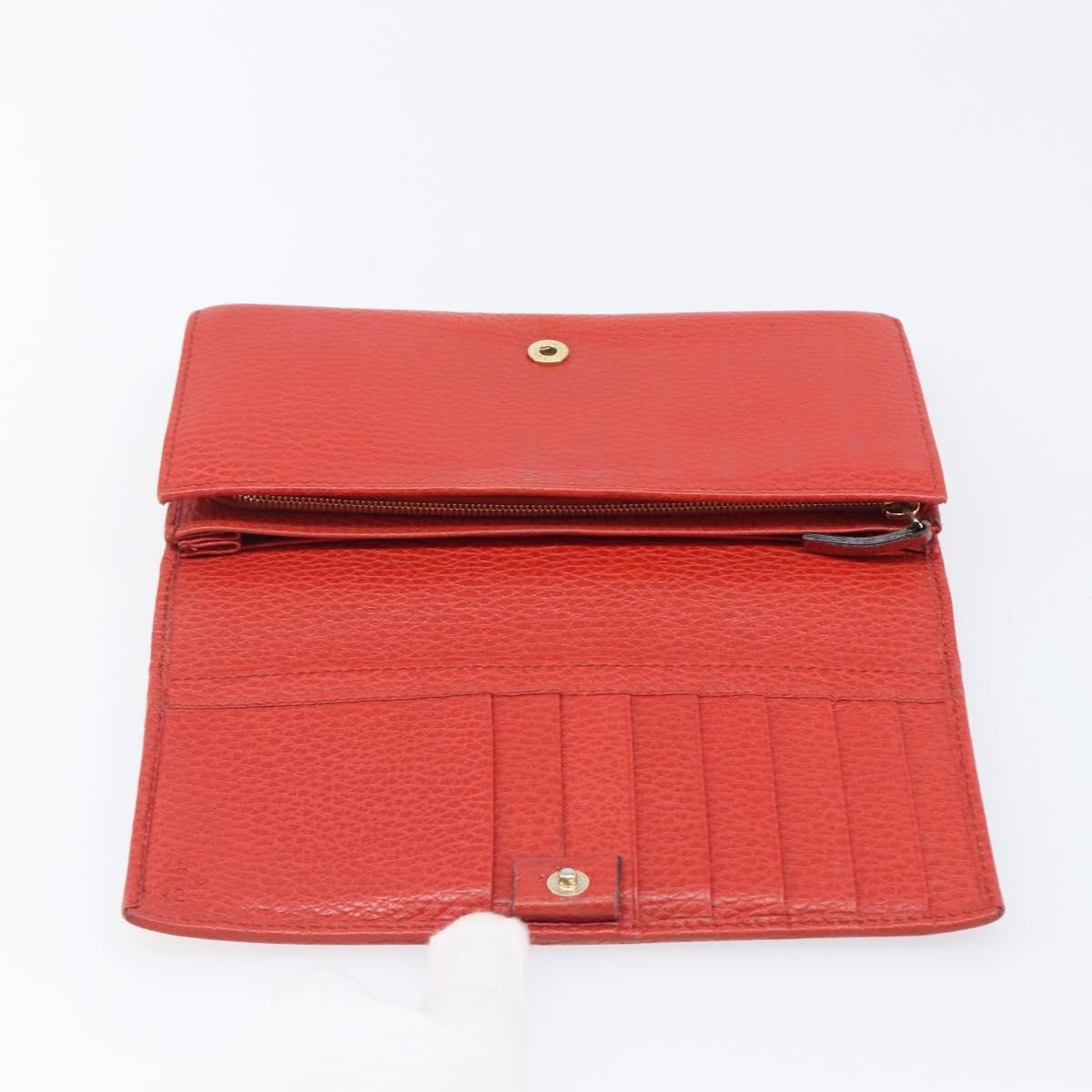 Gucci Swing Wallet On Strap Leather Red Leather Crossbody Bag Bag (Pre-Owned)