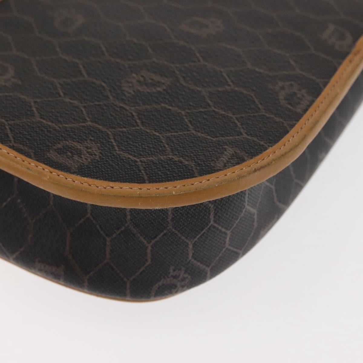 Christian Dior Vintage Honeycomb Canvas And Leather Brown Canvas Shoulder Bag Bag (Pre-Owned)