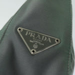 Prada Tessuto Khaki Synthetic Shoulder Bag (Pre-Owned)