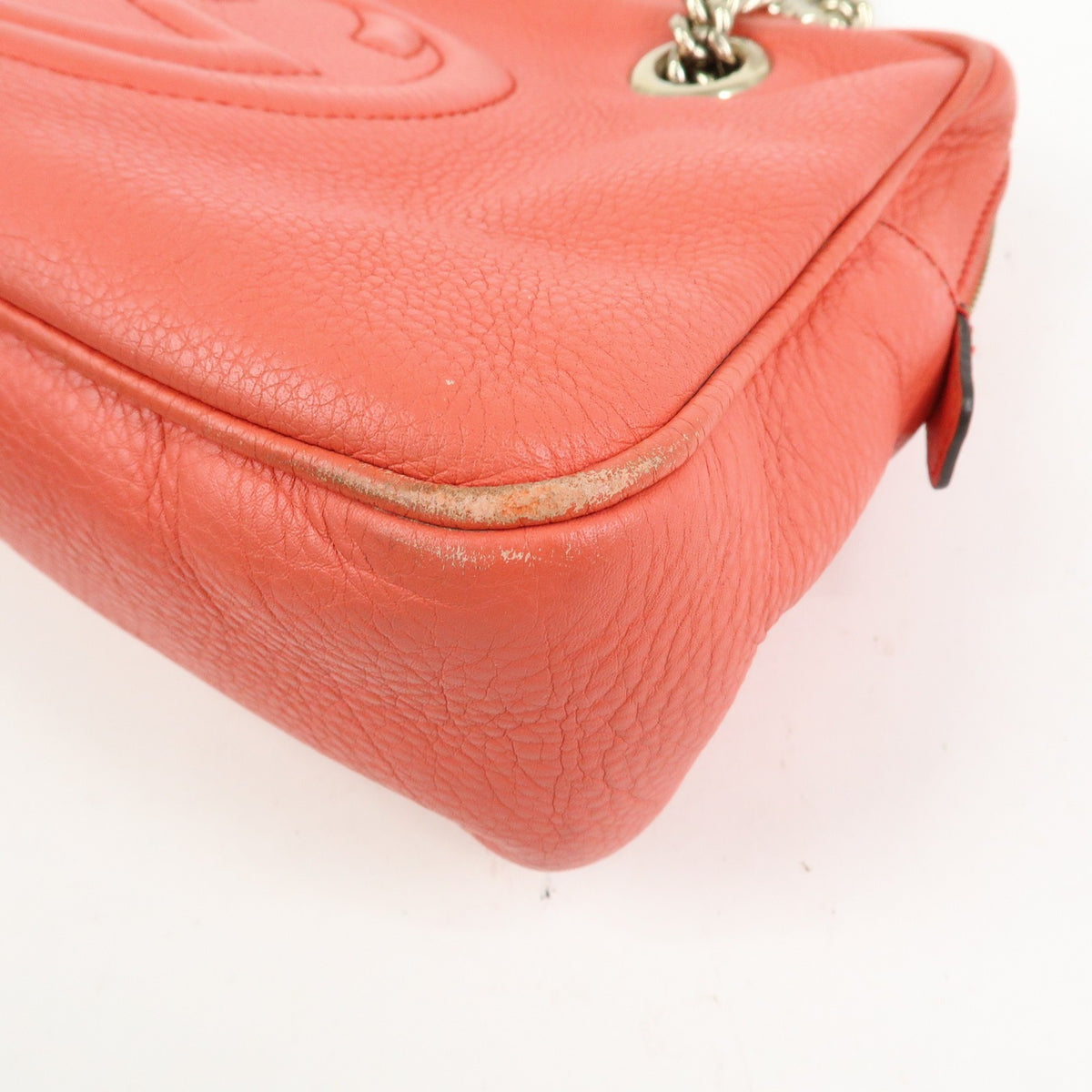Gucci Soho Chain Zip Leather Pink Leather Shoulder Bag Bag (Pre-Owned)