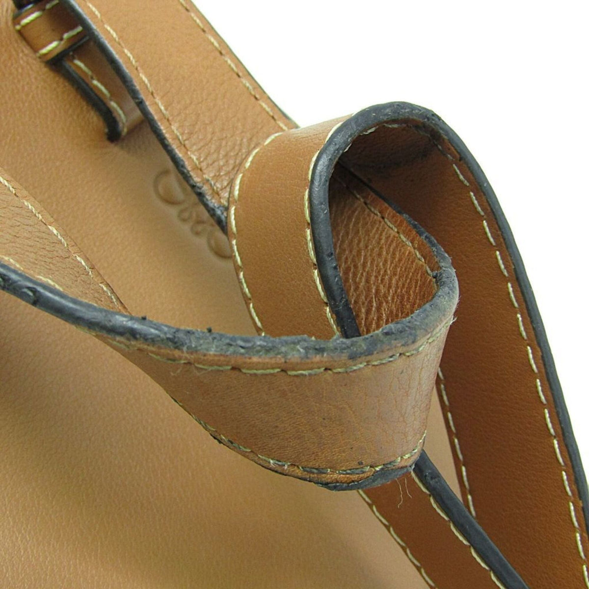 Loewe Hammock Leather And Canvas Brown Leather Handbag (Pre-Owned)