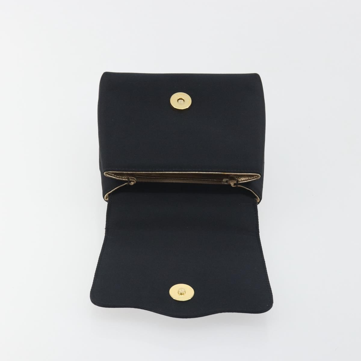 Chanel Vintage Camellia Flap Satin Black Satin Handbag (Pre-Owned)