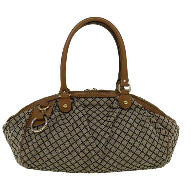 Gucci Sukey Beige Canvas Shoulder Bag (Pre-Owned)