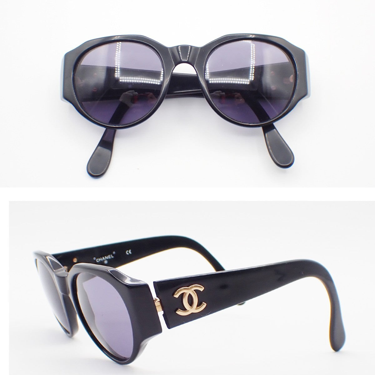Chanel Chanel Logo Sunglasses Eye Wear Plastic Black Plastic Sunglasse Accessory (Pre-Owned)