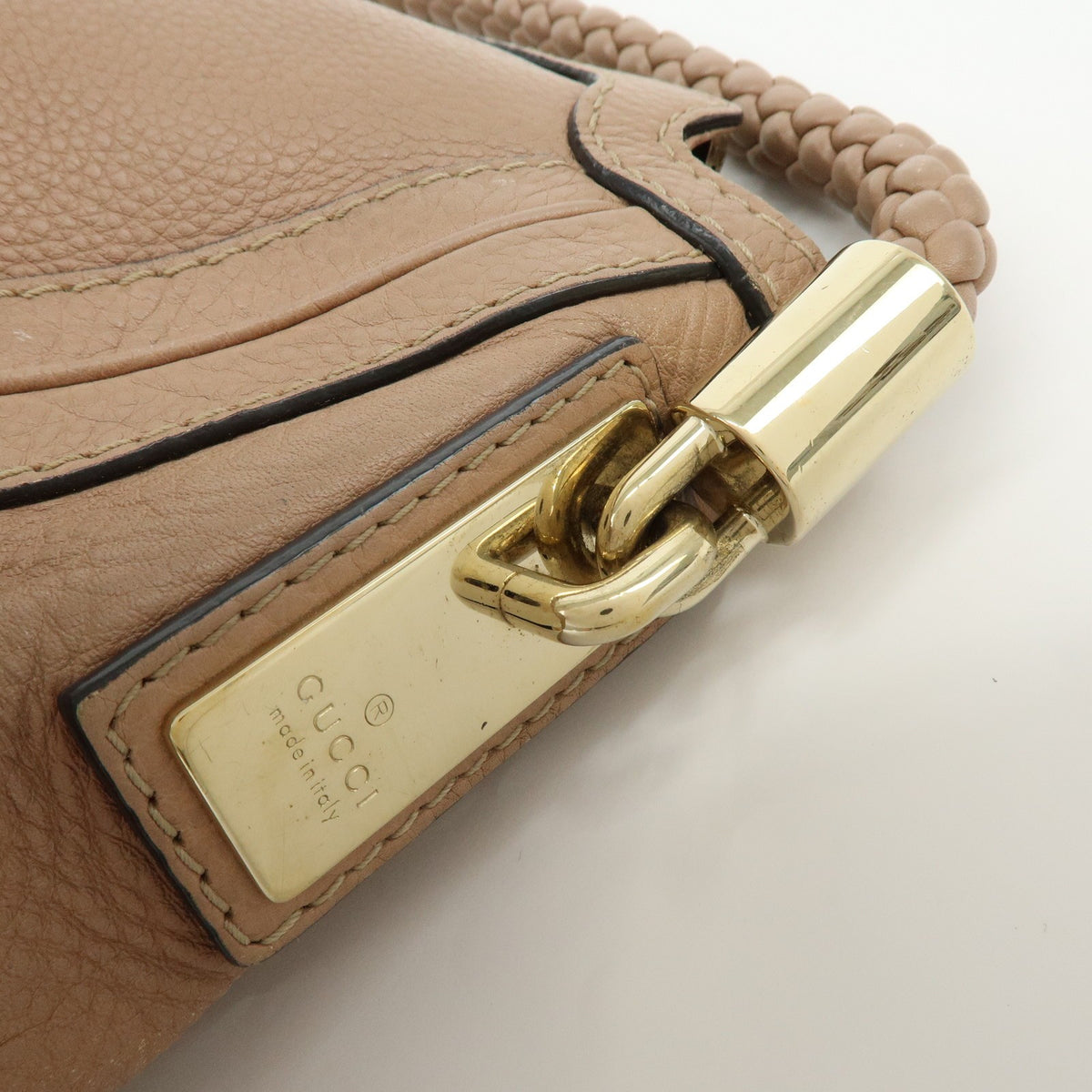 Gucci Bella Hobo Leather Pink Leather Shoulder Bag Bag (Pre-Owned)