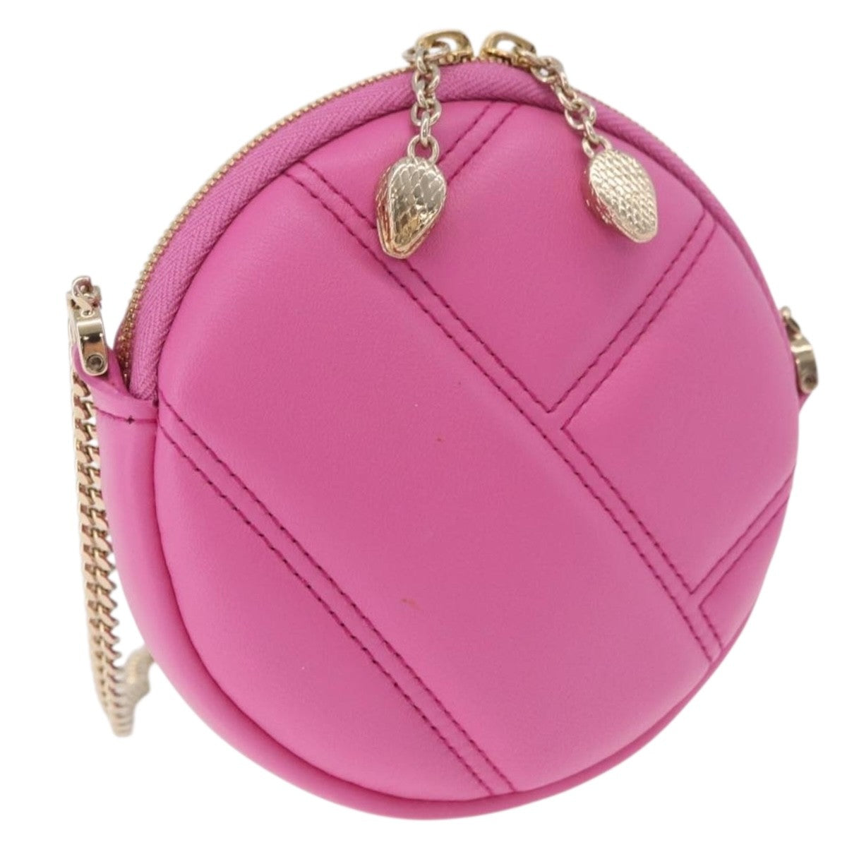 Bvlgari Shoulder Leather Pink Leather Shoulder Bag Bag (Pre-Owned)