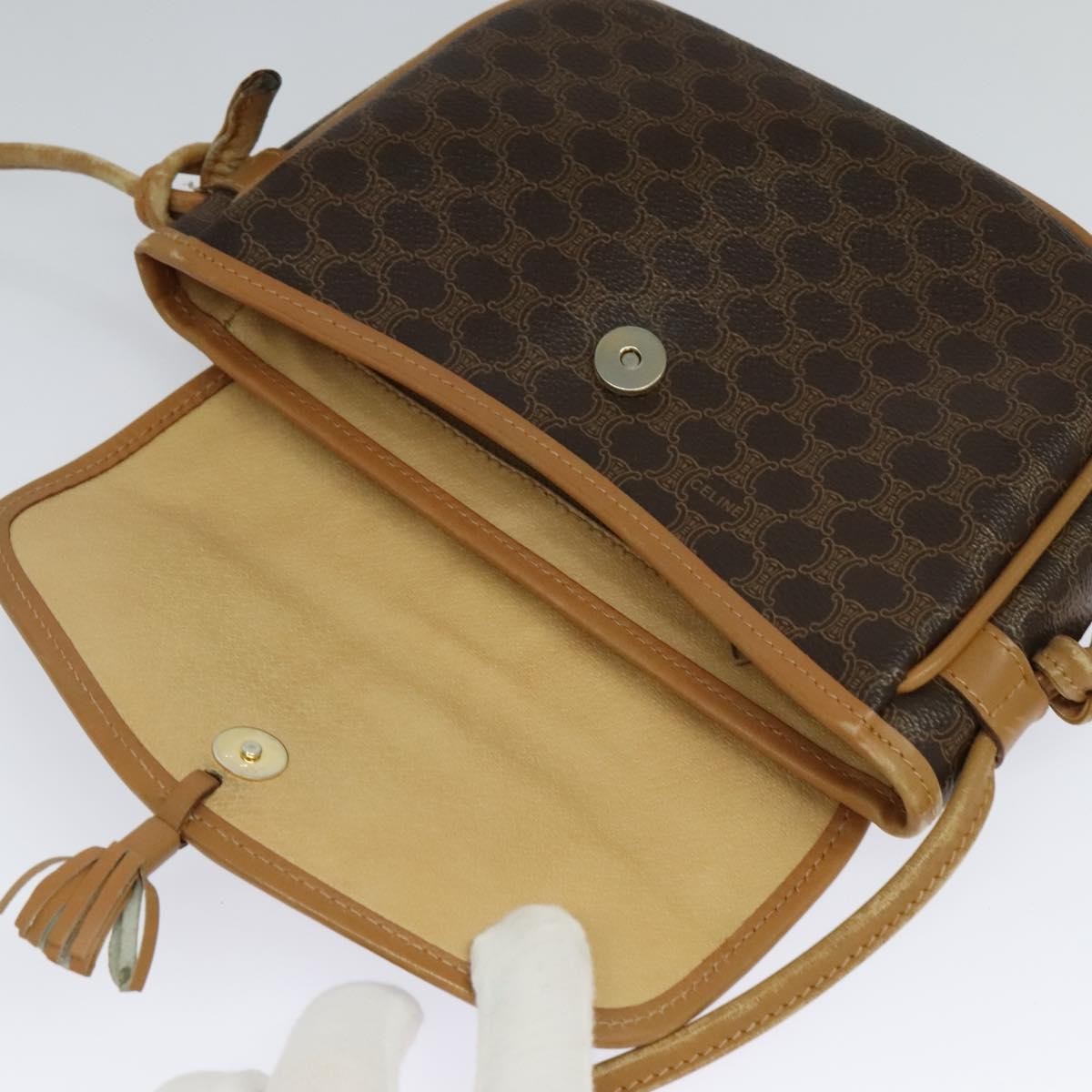 Celine Vintage Macadam Canvas Brown Pvc Shoulder Bag Bag (Pre-Owned)
