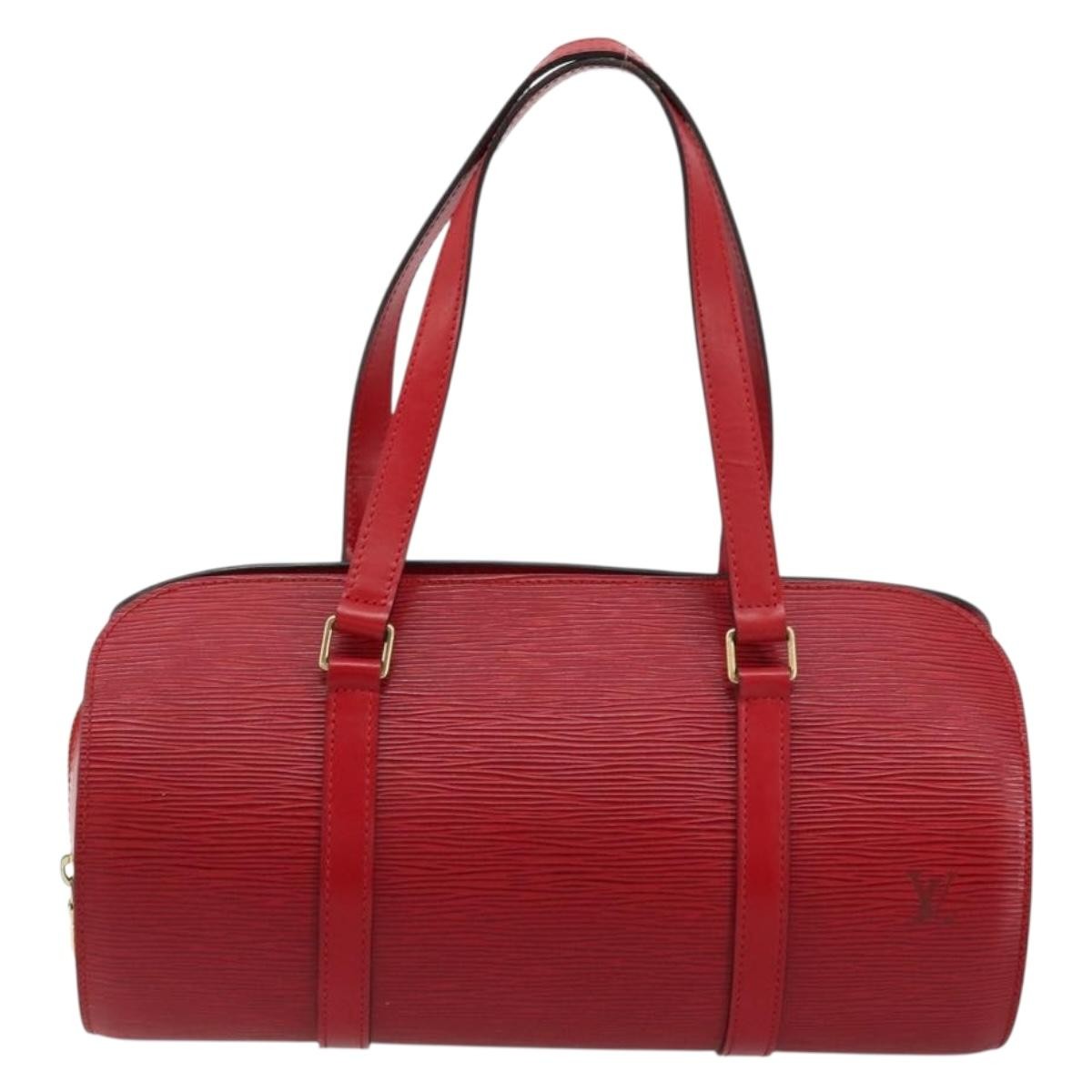 Louis Vuitton Soufflot Epi Leather Red Leather Tote Bag Bag (Pre-Owned)