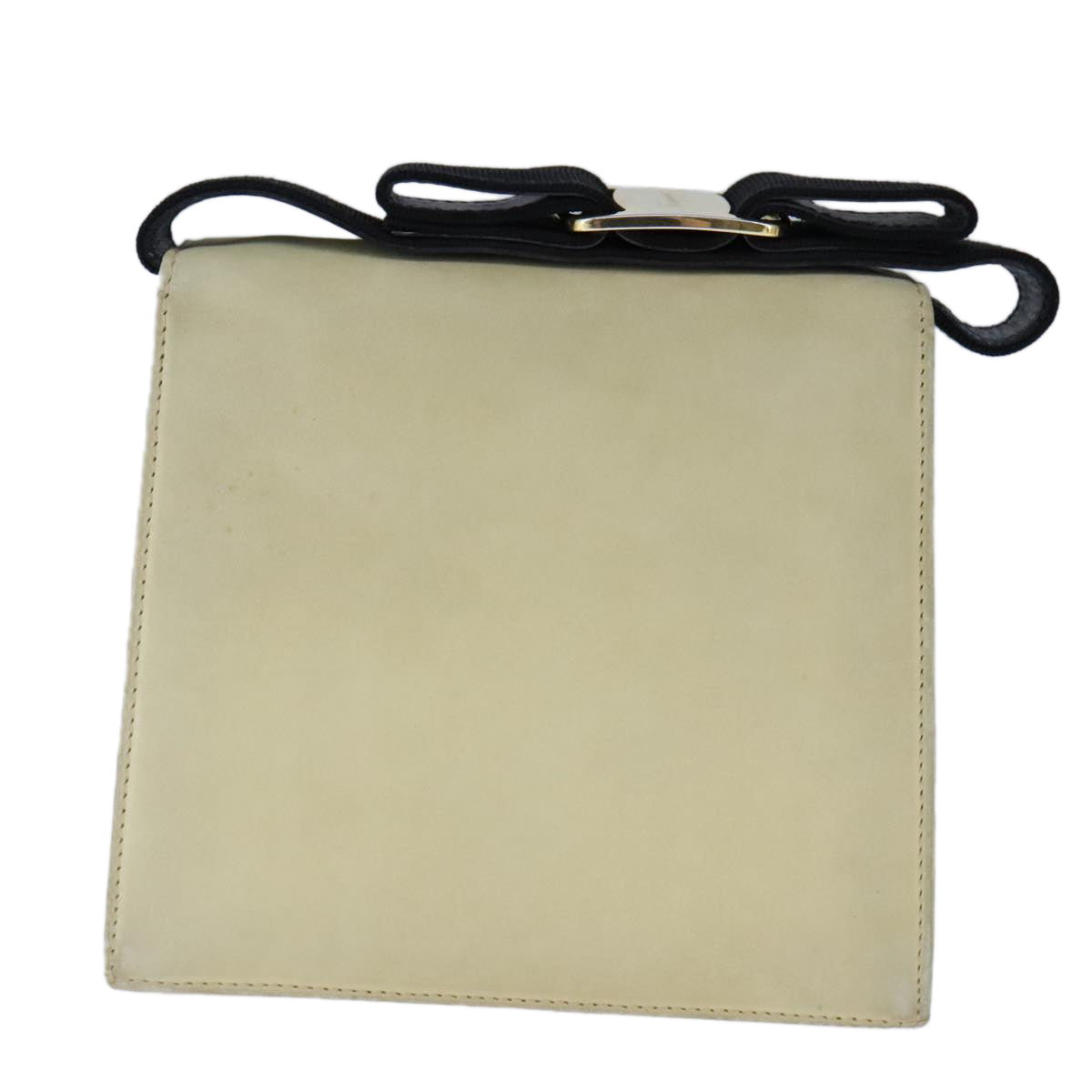 Salvatore Ferragamo Vara Beige Suede Handbag (Pre-Owned)