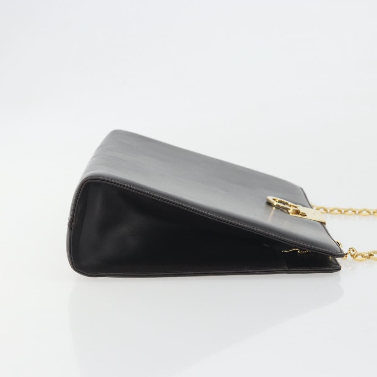 Salvatore Ferragamo Vintage Gancini Chain Leather Brown Leather Shoulder Bag Bag (Pre-Owned)