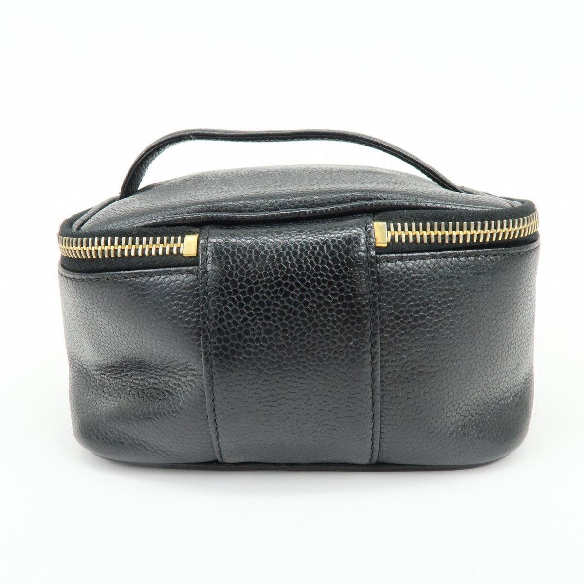 Chanel Vintage Timeless Cosmetic Case Caviar Black Leather Clutche & Pouche Bag (Pre-Owned)