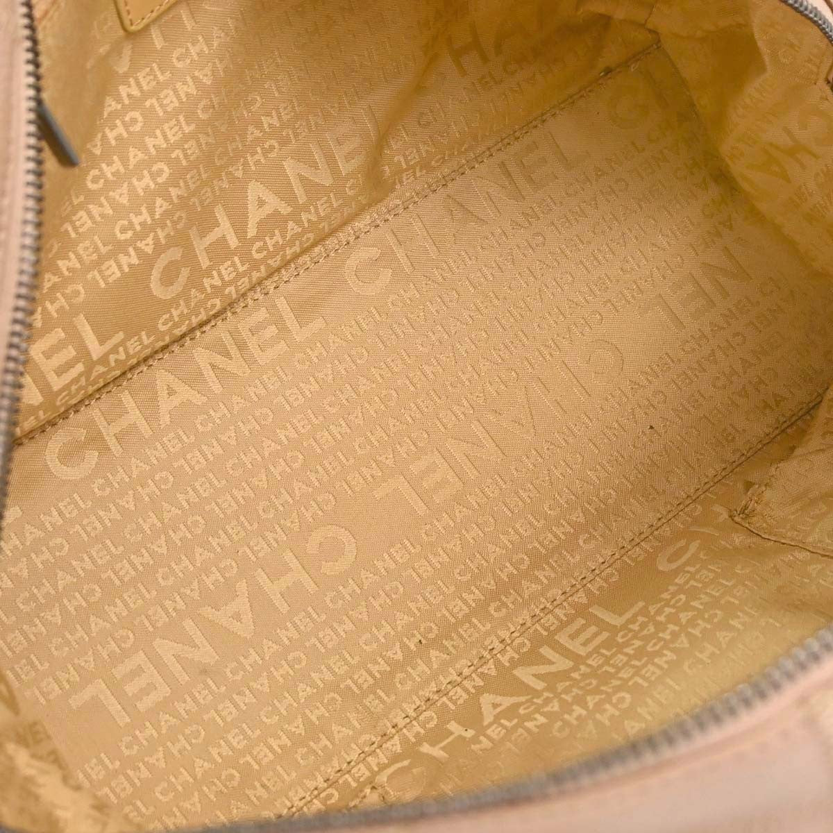 Chanel Square Stitch Bowler Quilted Calfskin Pink Leather Shoulder Bag Bag (Pre-Owned)