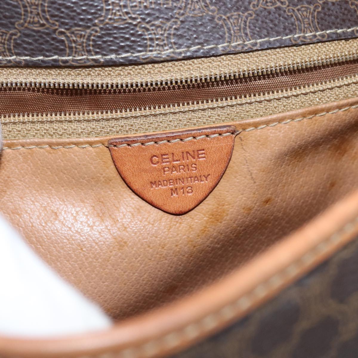 Céline Macadam Brown Canvas Shoulder Bag (Pre-Owned)