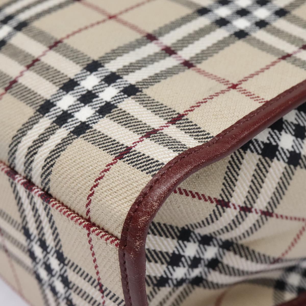 Burberry Nova Check Beige Canvas Tote Bag (Pre-Owned)