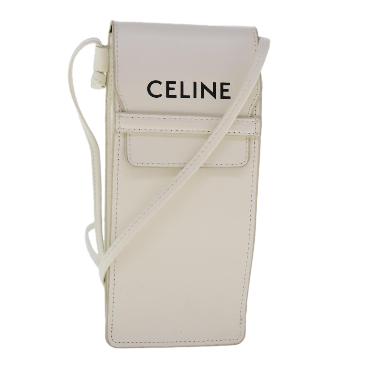Céline White Leather Clutch Bag (Pre-Owned)