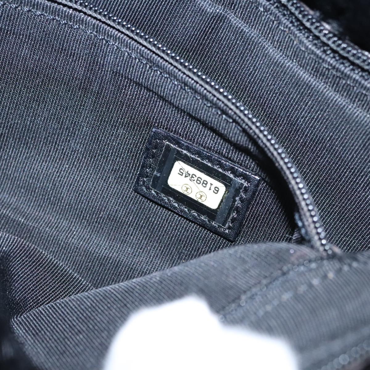 Chanel Coco Mark Black Faux Fur Shoulder Bag (Pre-Owned)