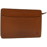 Louis Vuitton Pochette Homme Brown Leather Clutch Bag (Pre-Owned)