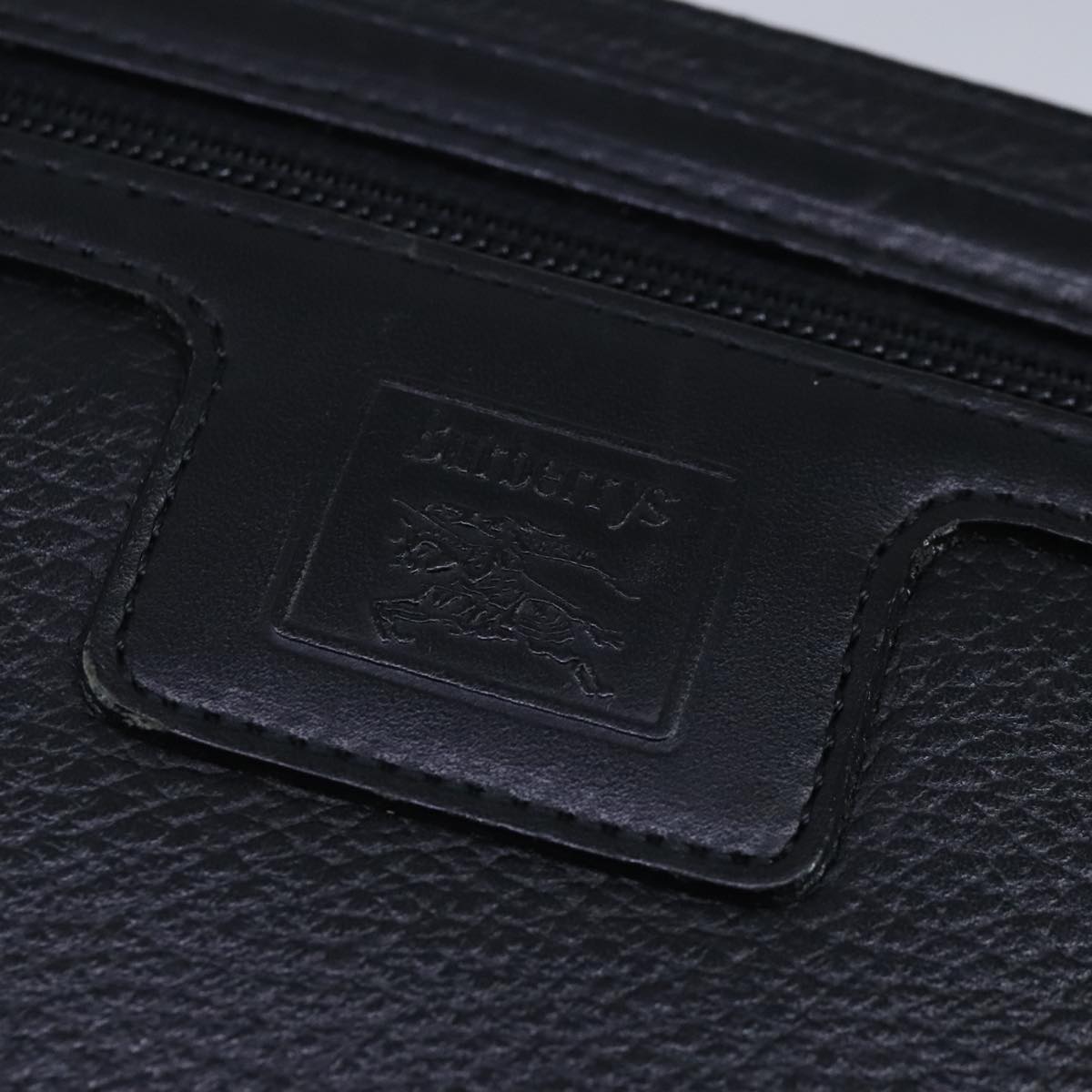 Burberry Black Leather Clutch Bag (Pre-Owned)