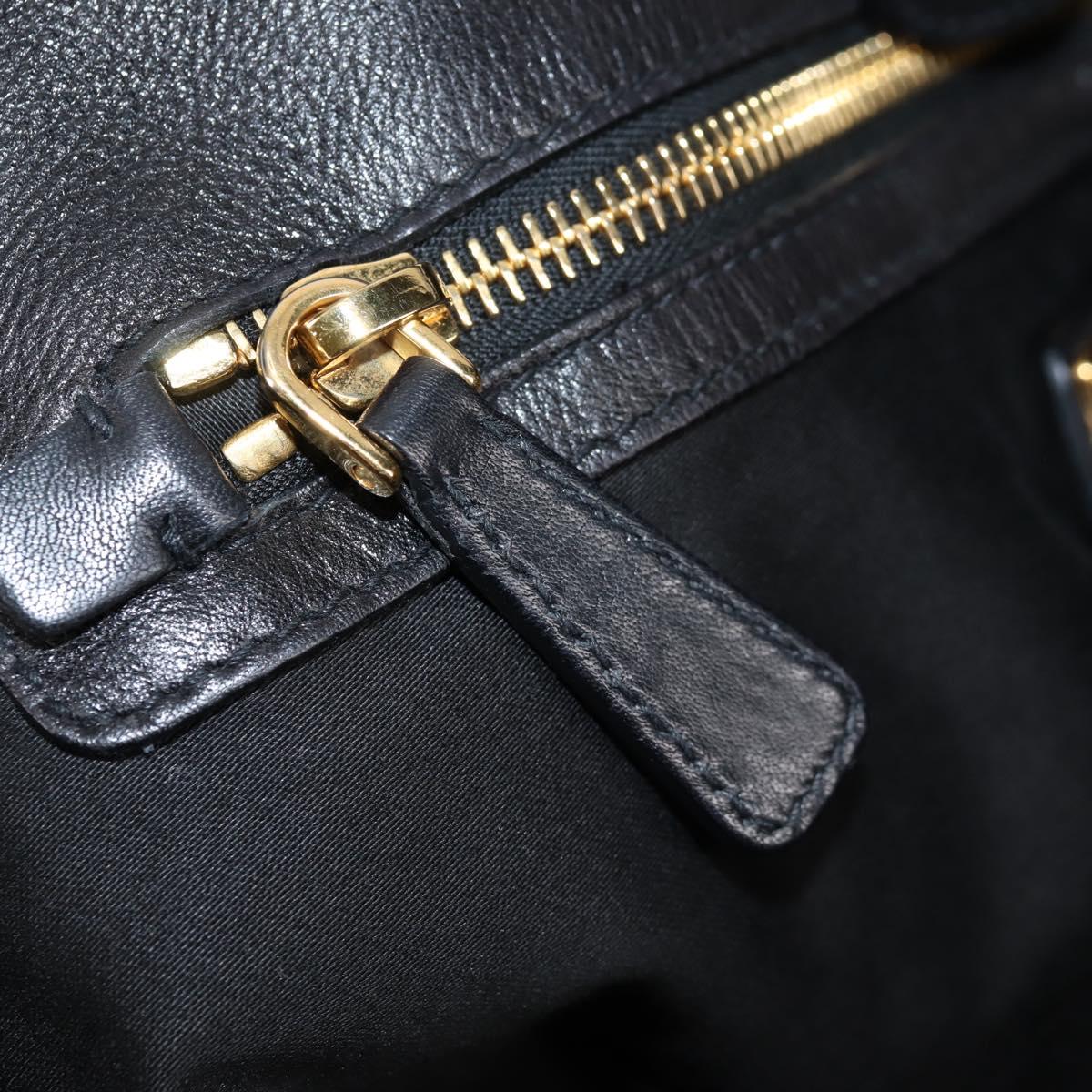Miu Miu Matelassé Black Leather Handbag (Pre-Owned)