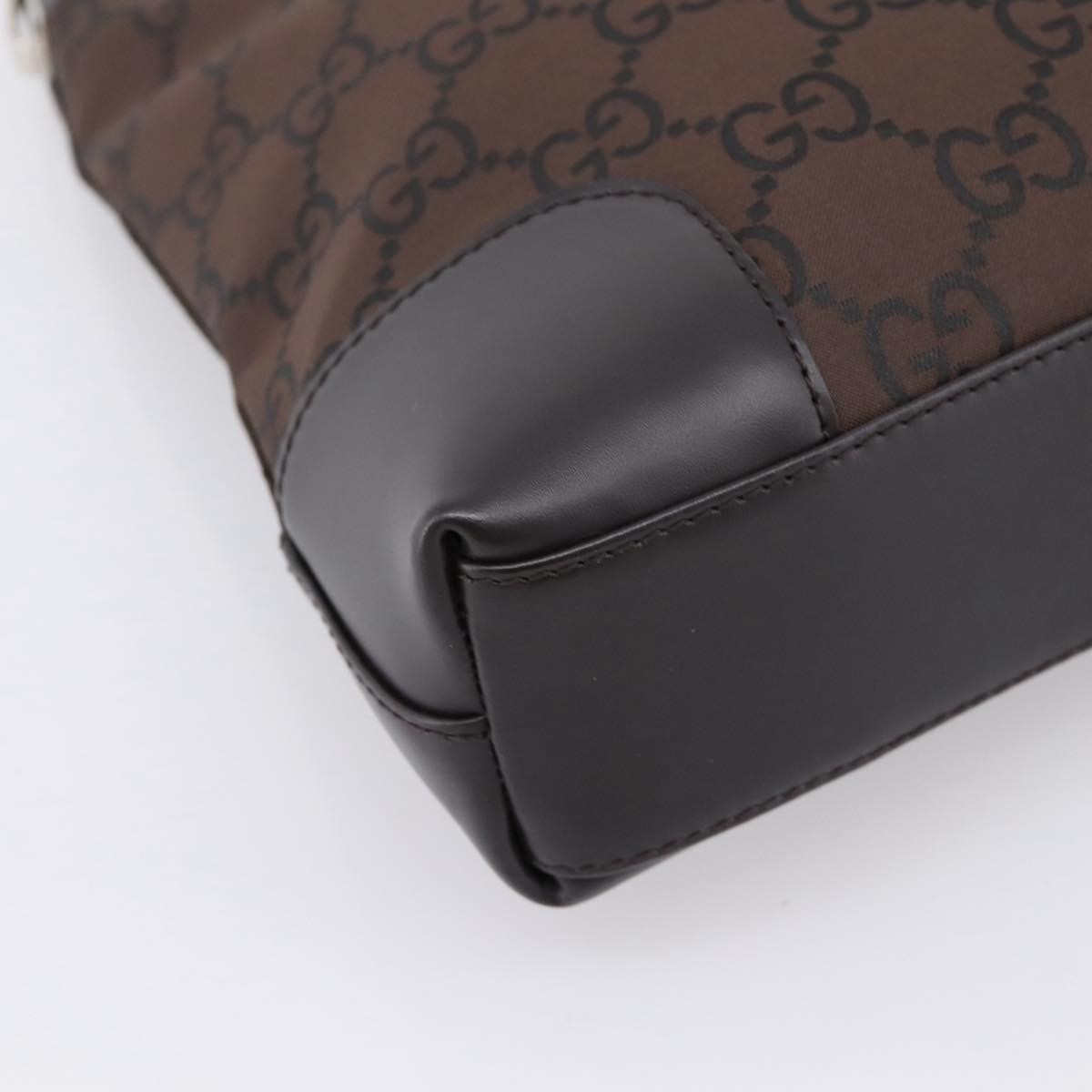 Gucci Vintage Clasp Handle Hobo (Outlet) Gg Canvas Brown Canvas Shoulder Bag Bag (Pre-Owned)