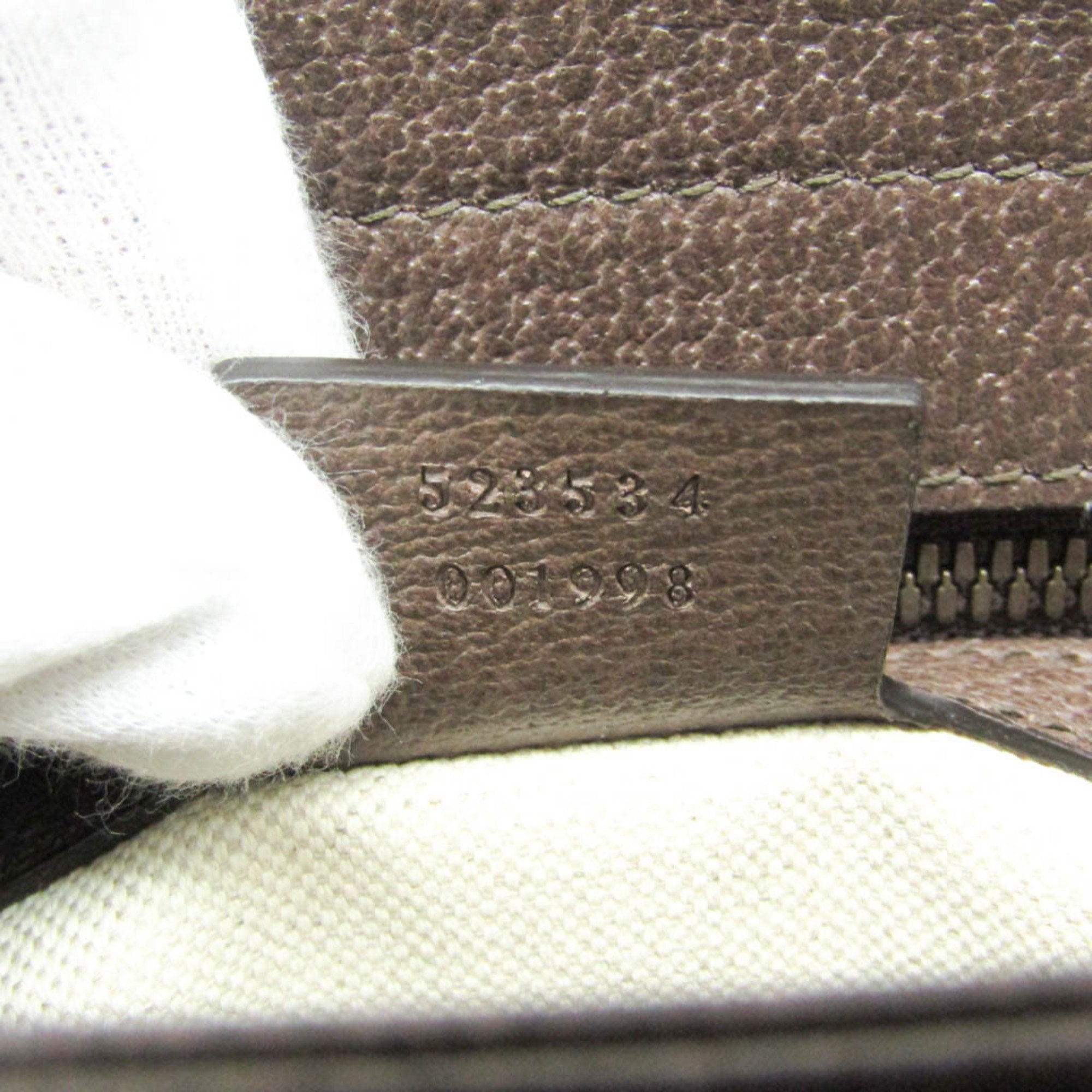 Gucci Soho Beige Canvas Shoulder Bag (Pre-Owned)