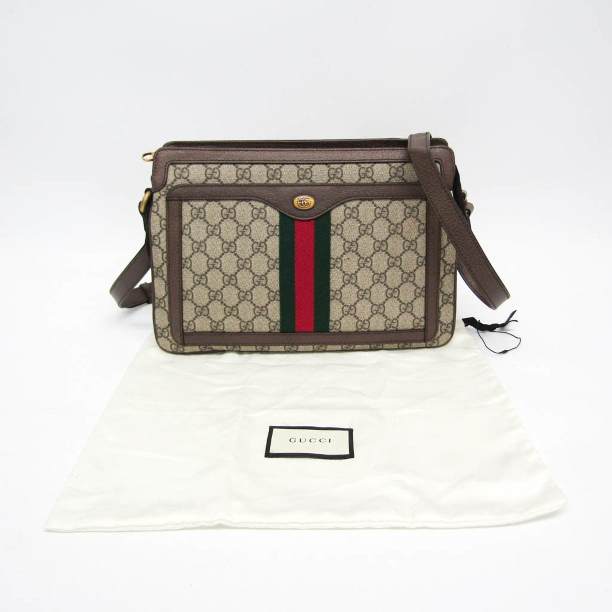 Gucci Soho Beige Canvas Shoulder Bag (Pre-Owned)