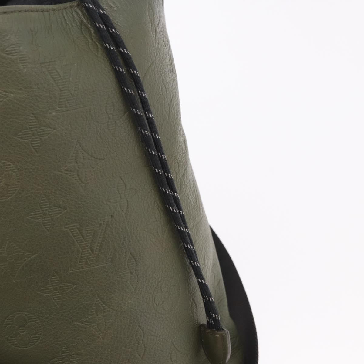 Louis Vuitton Chalk Sling Monogram Shadow Leather Green Canvas Shoulder Bag Bag (Pre-Owned)