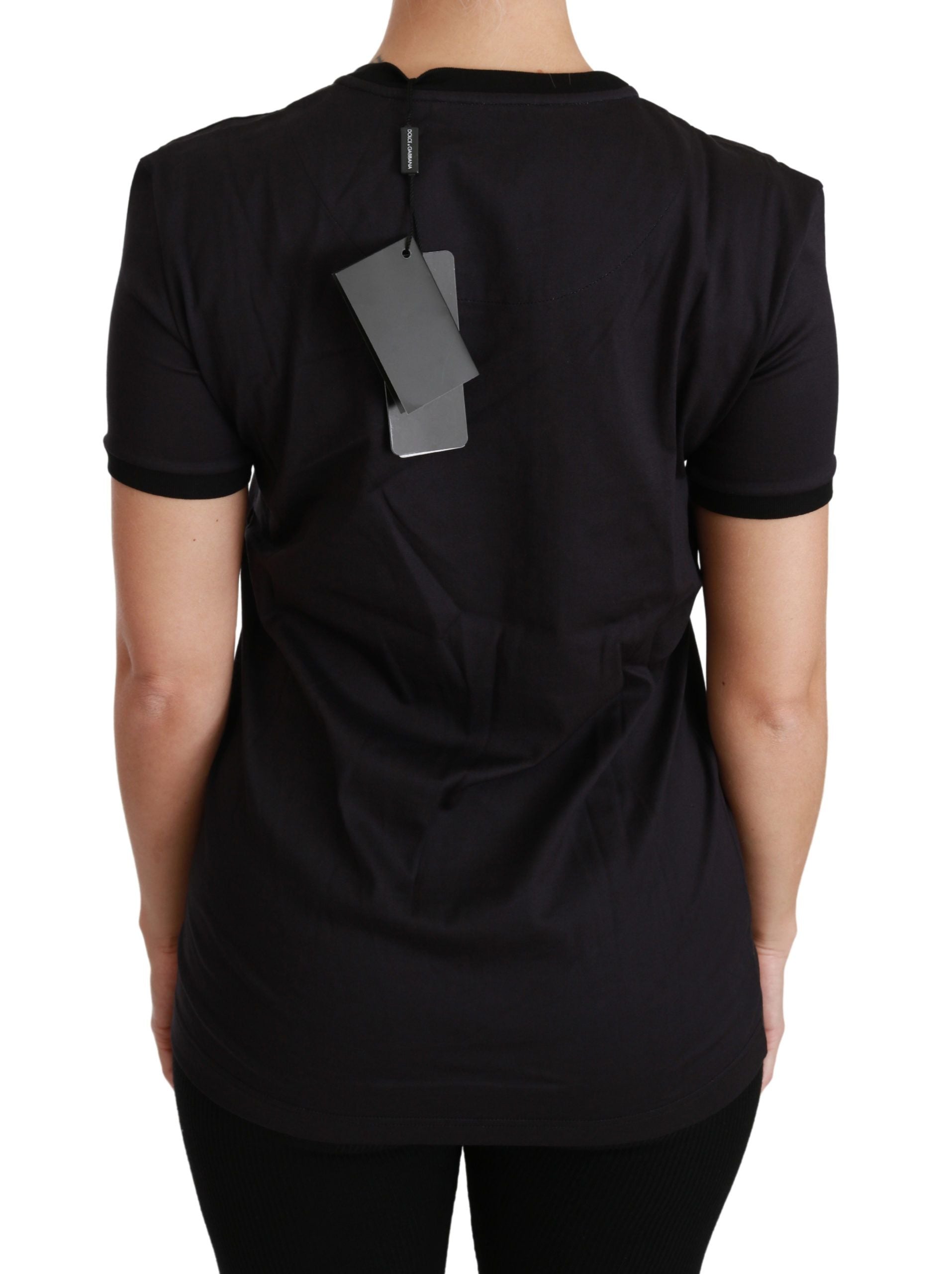 Dolce & Gabbana Black #ImAChristmasTree Crewneck Top Women's T-shirt