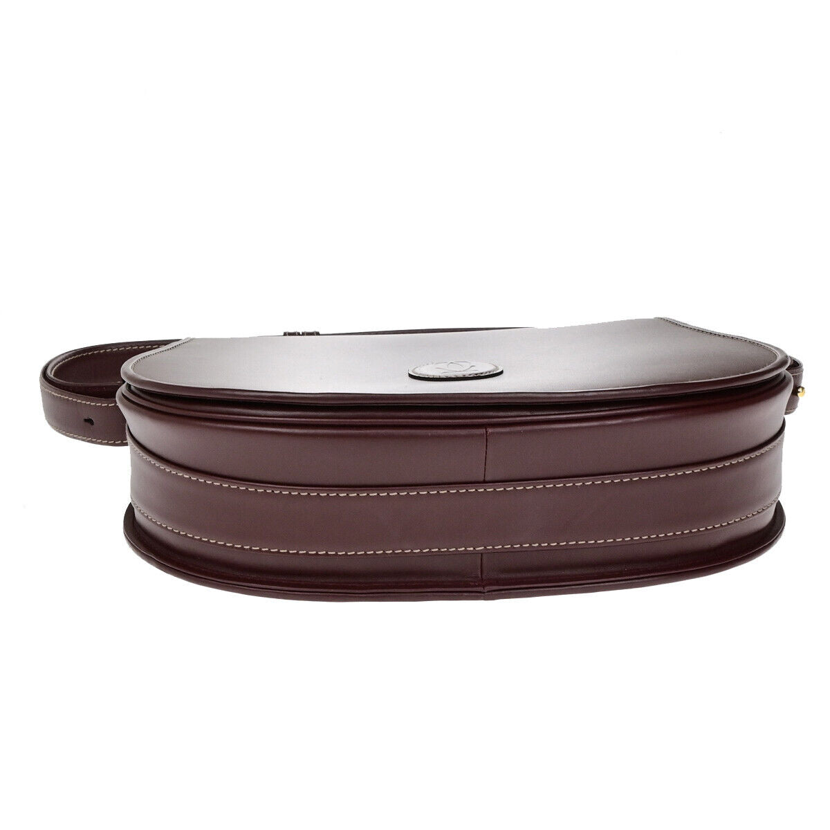 Cartier Must De Cartier Burgundy Leather Shoulder Bag (Pre-Owned)