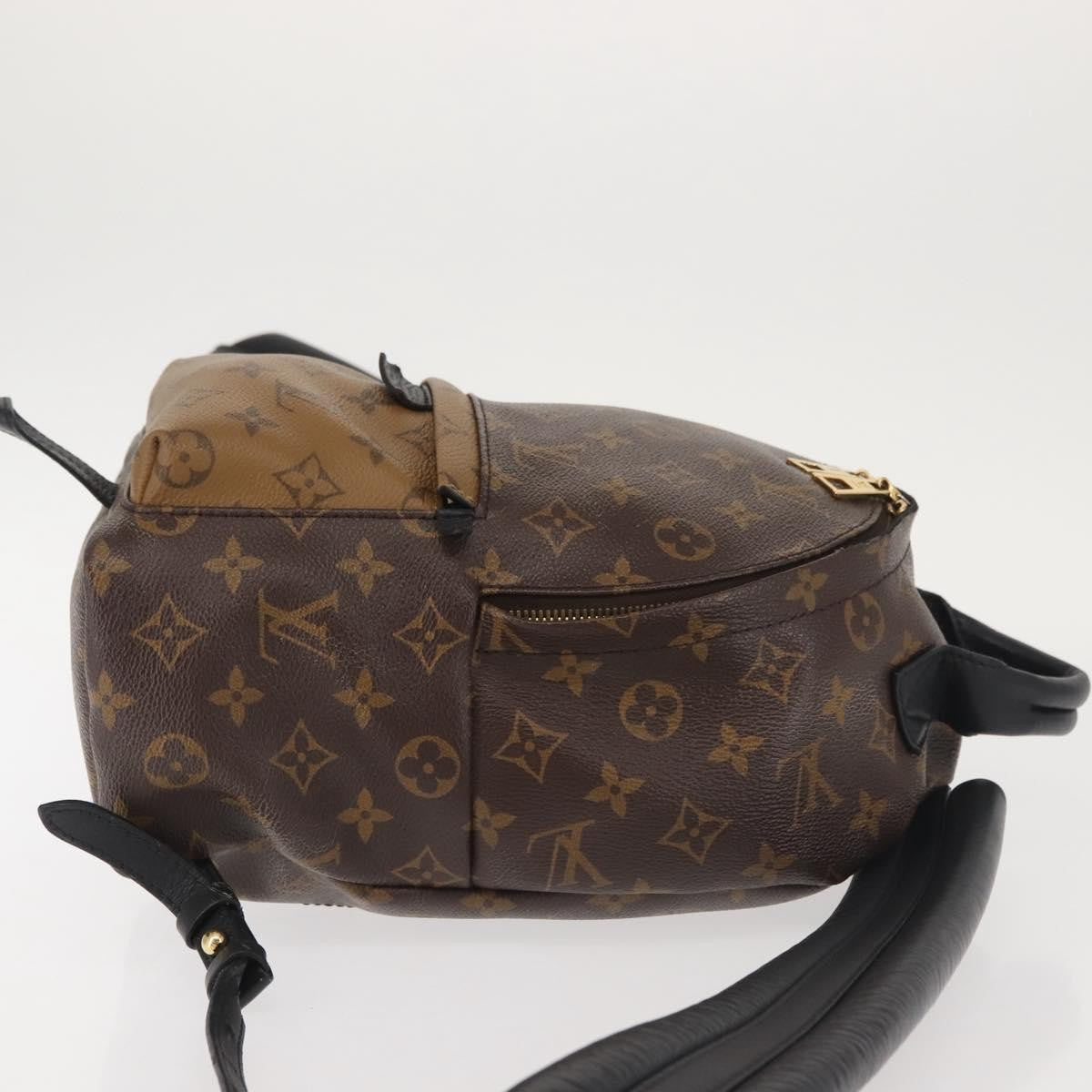 Louis Vuitton Palm Springs Reverse Monogram Canvas Brown Canvas Backpack Bag (Pre-Owned)