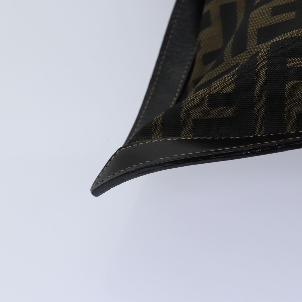 Fendi Zucca Brown Canvas Clutch Bag (Pre-Owned)