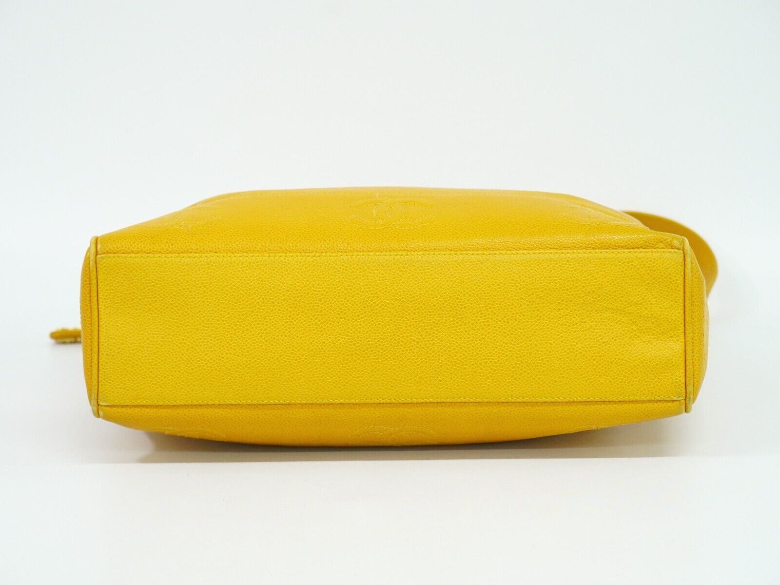 Chanel Triple Coco Yellow Leather Tote Bag (Pre-Owned)
