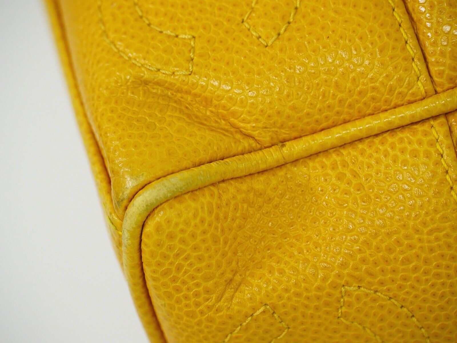 Chanel Triple Coco Yellow Leather Tote Bag (Pre-Owned)