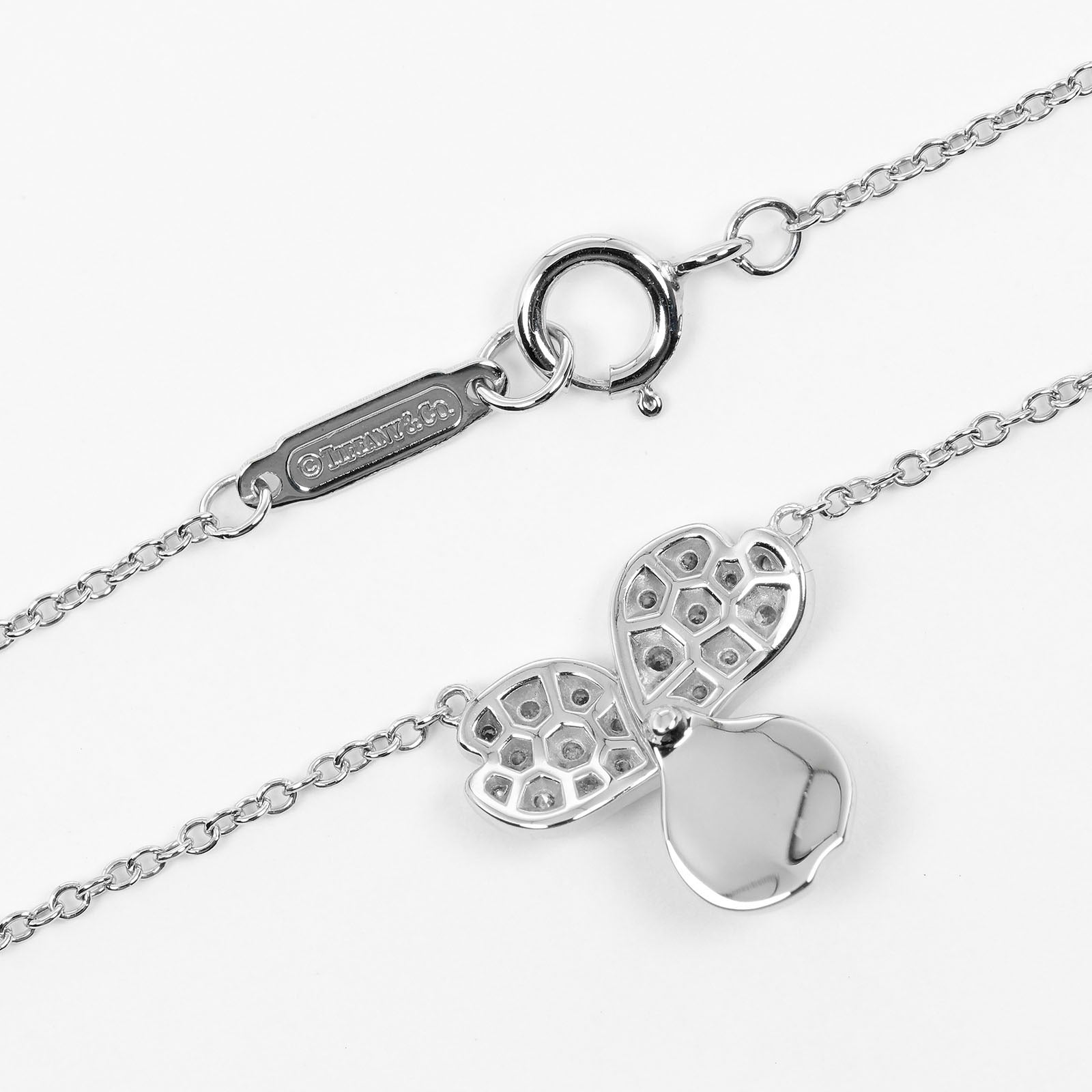 Tiffany & Co Paper Flowers Silver Platinum Necklace Jewelry (Pre-Owned)