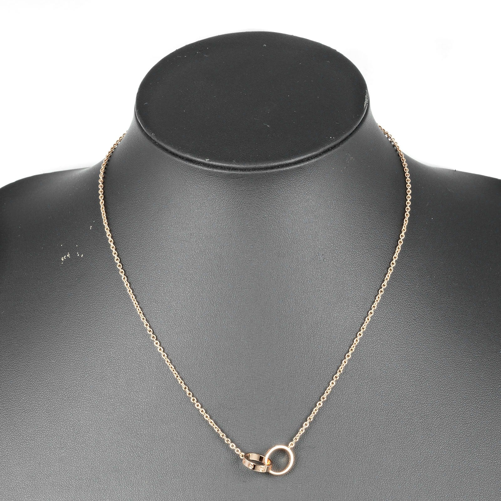 Cartier Love Gold Rose Gold Necklace Jewelry (Pre-Owned)